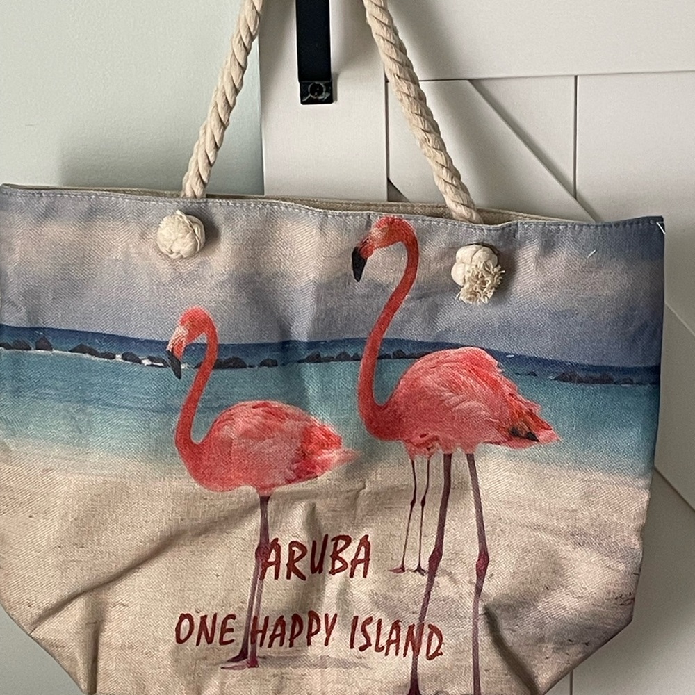 Flamingo Beach Tote Bag